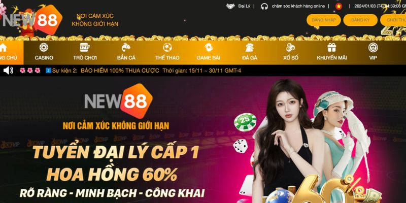 Chính sách New88 áp dụng cho các cộng tác của mình